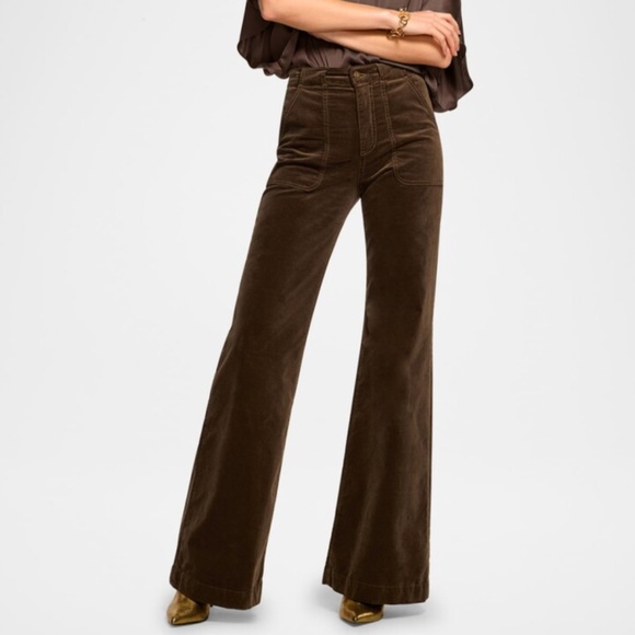 NWT Ramy Brook Theodora wide leg velvet jeans 26 - Picture 1 of 8